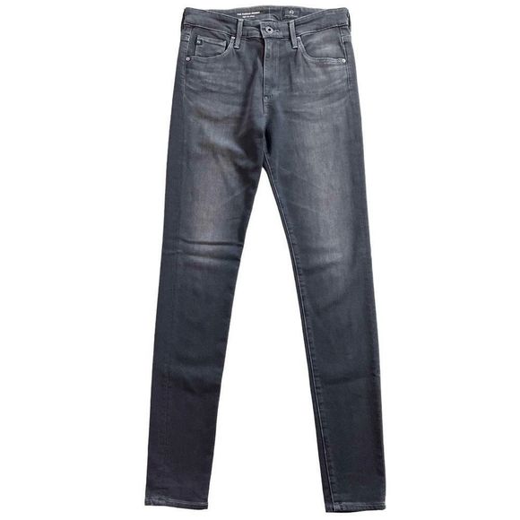 Ag Jeans Adriano Goldschmied Farrah Skinny High Rise Jean Stretch Grey Mist 25R - Picture 1 of 10